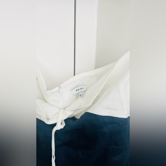 REISS
Sian Color Block Linen Midi Dress New with no tags - Picture 6 of 6